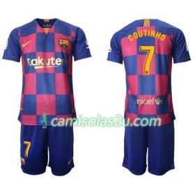 Camisolas de Futebol FC Barcelona Coutinho 7 Criança Equipamento Principal 2019/20 Manga Curta